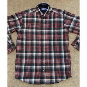 Pendleton Shirt Mens M Lodge Virgin Wool Flannel Long Sleeve Plaid Button Up